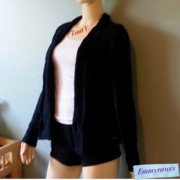 New Navy Open Stitched Knitted Cardigan - Picture 3 of 4